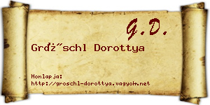 Gröschl Dorottya névjegykártya